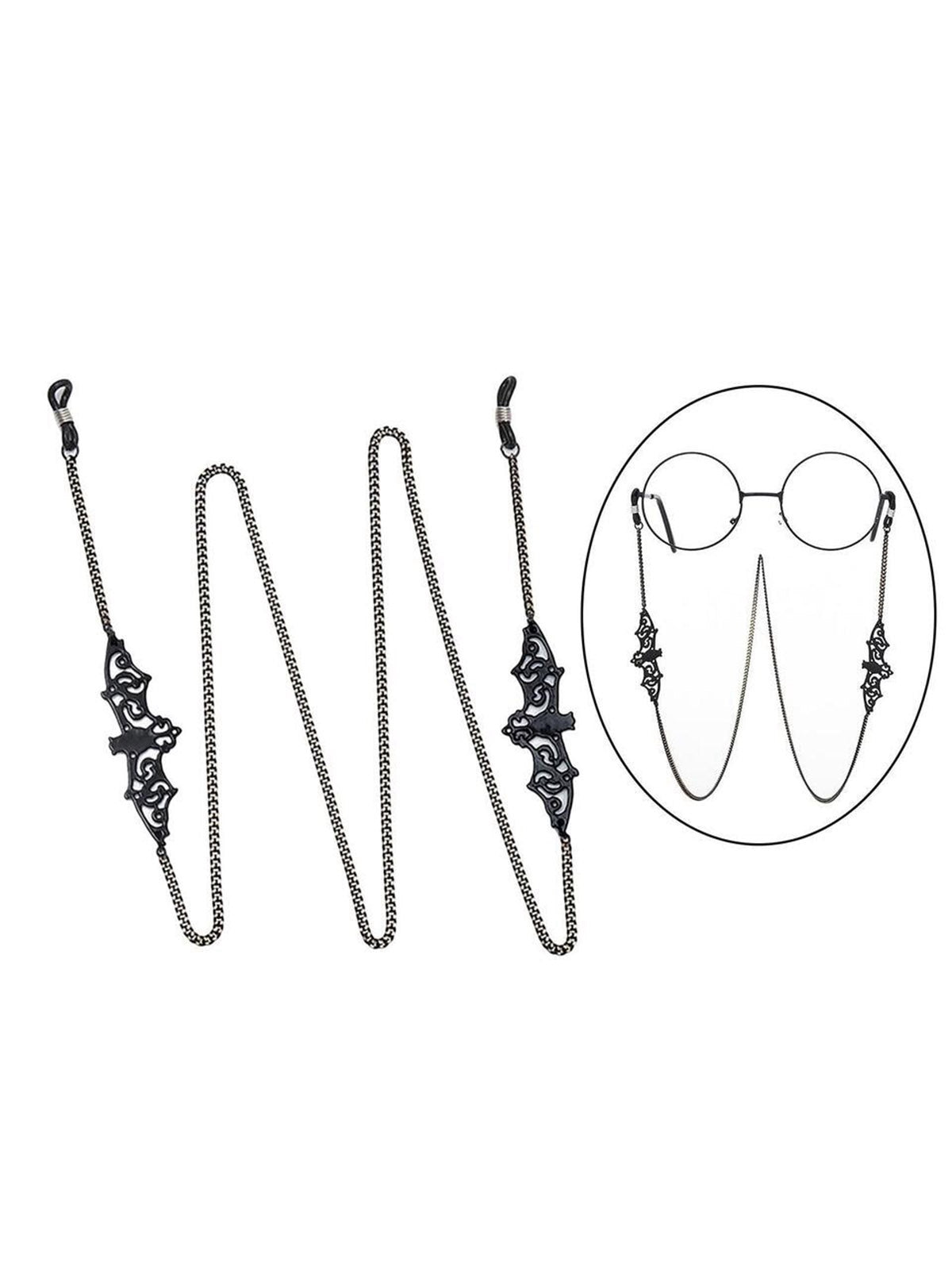 Black Vintage Halloween Glasses Chain Black, 4 of 10