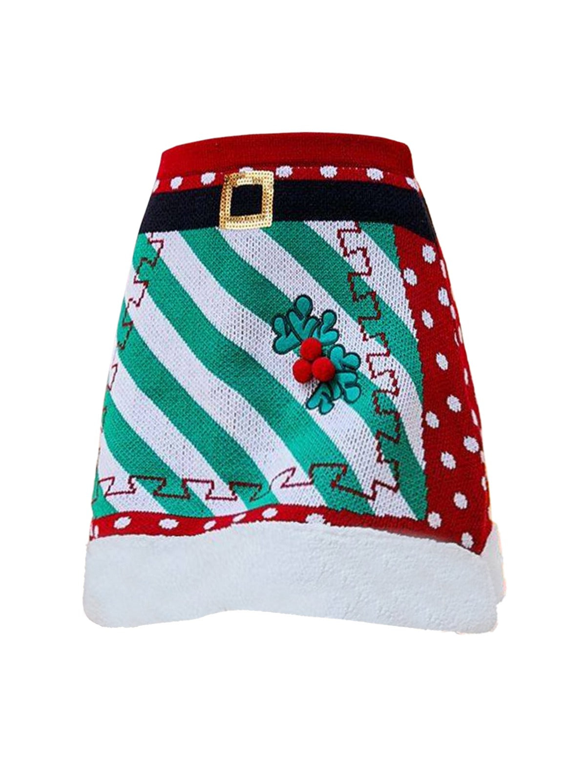 Christmas Polka Dots Knit Skirt, 5 of 10