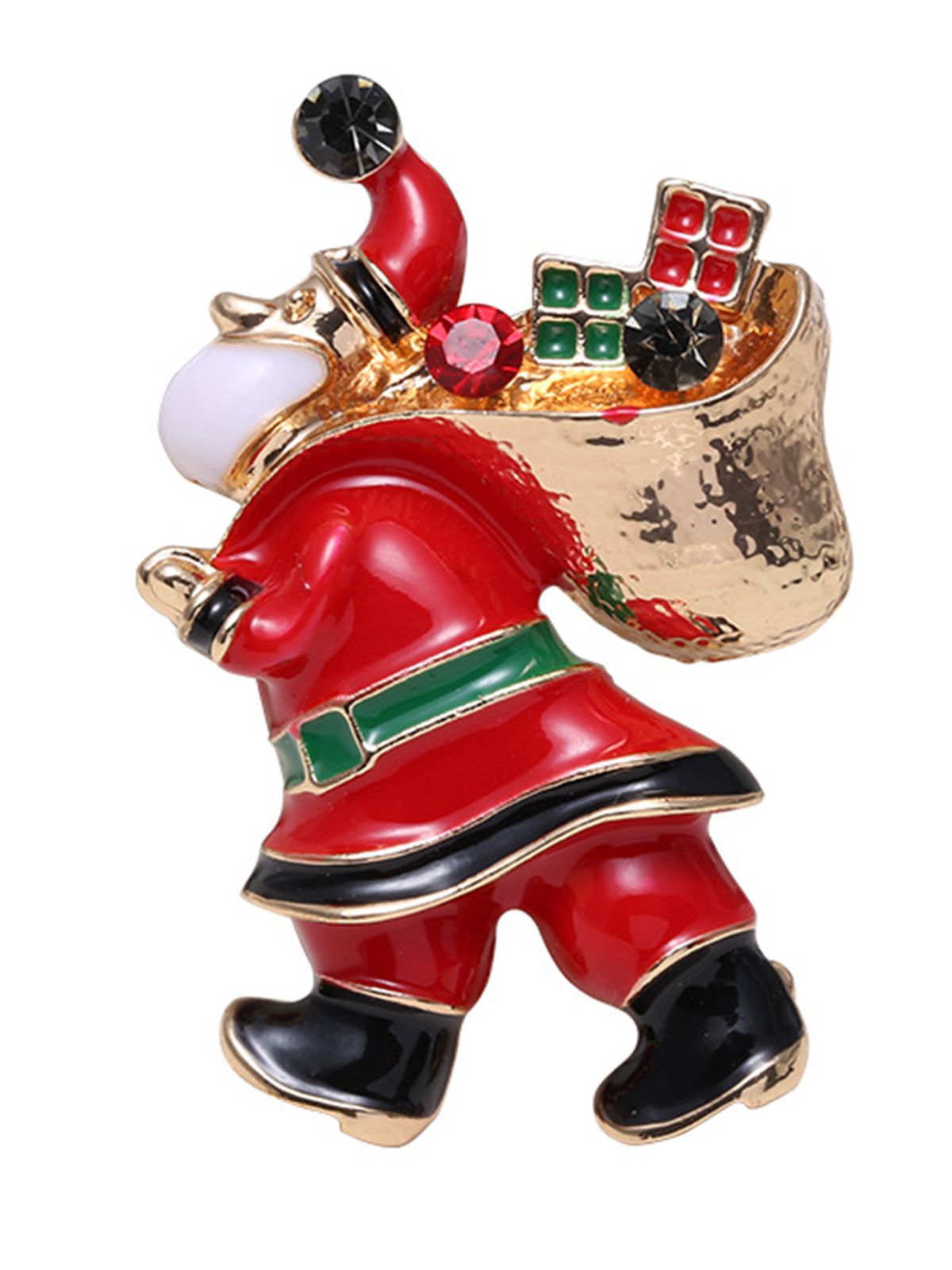 Christmas Santa Claus Rhinestone Brooch, 1 of 3