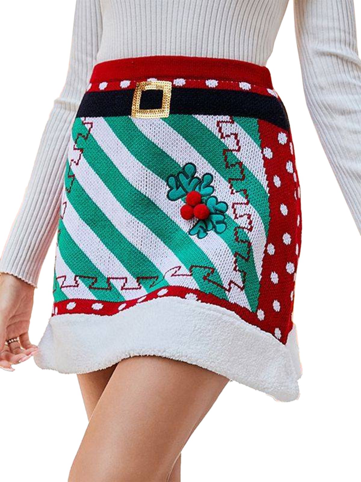 Christmas Polka Dots Knit Skirt, 3 of 10
