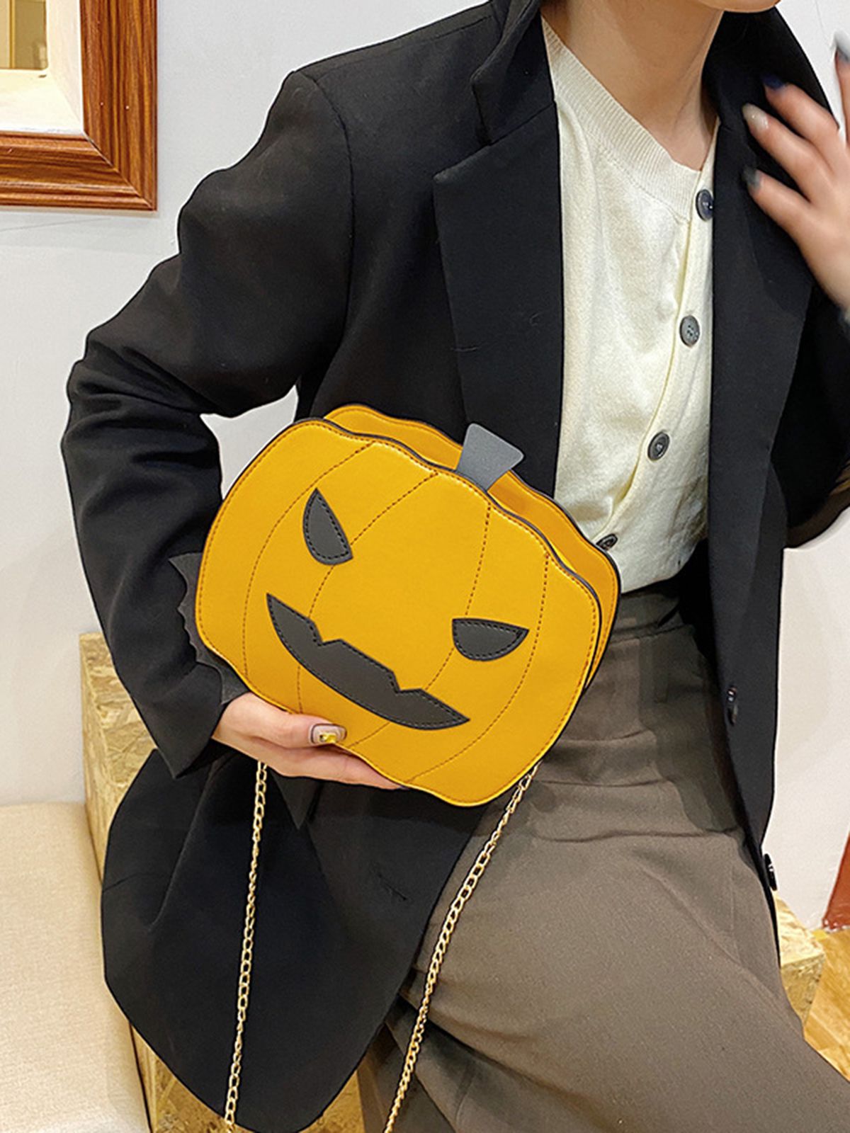 Halloween Pumpkin Shoulder Bag, 5 of 7