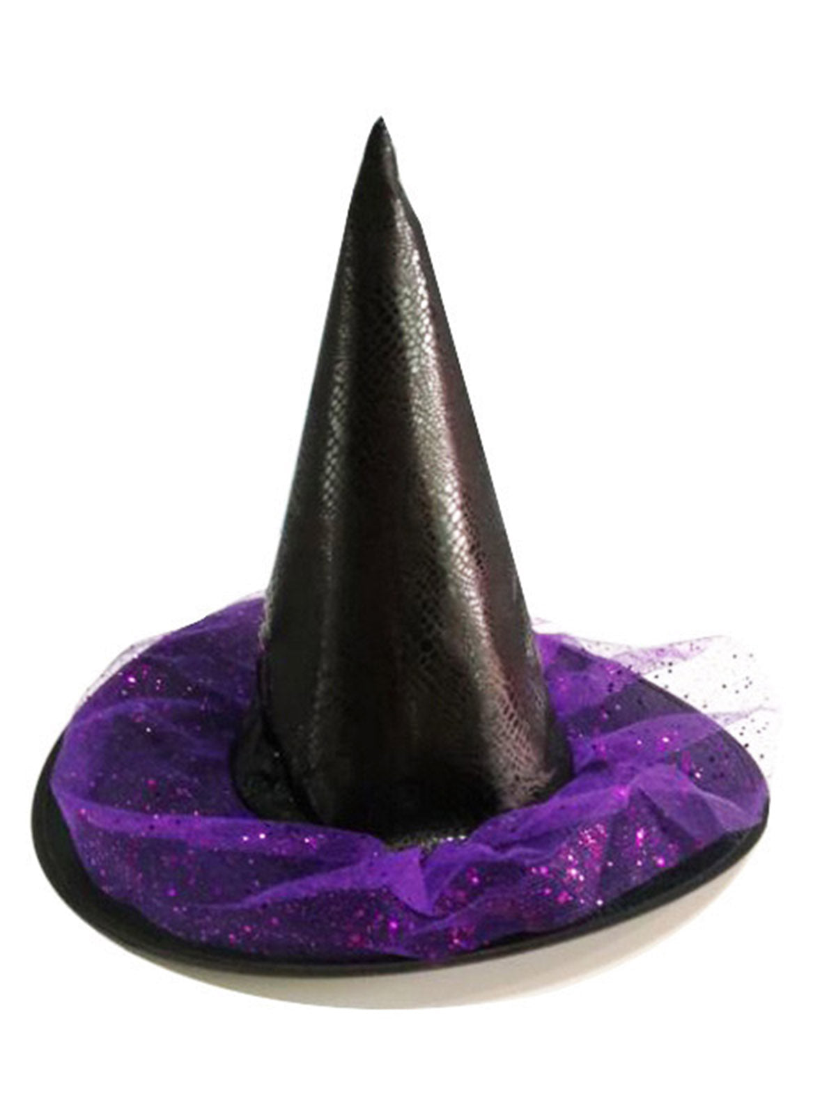 Purple Pointed Halloween Leather Witch Hat, 2 of 4