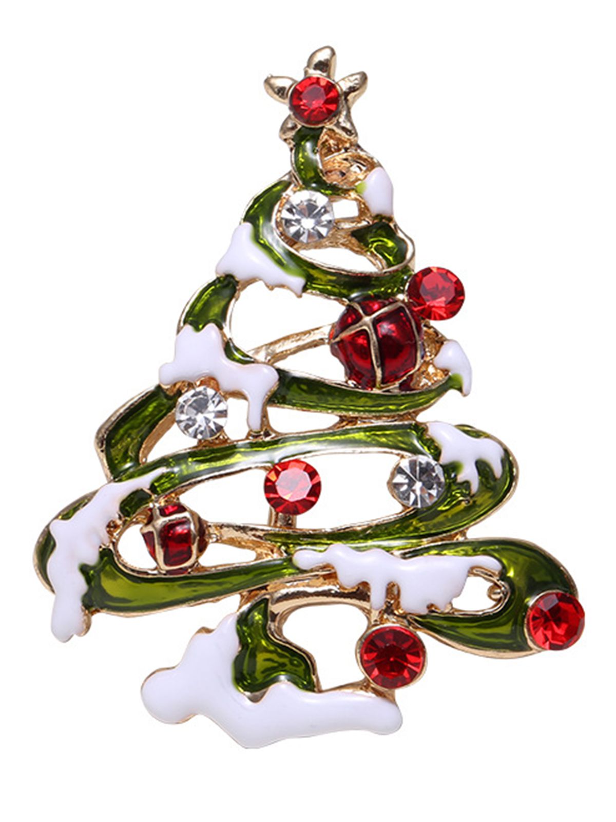  Christmas Trees Rhinestone Brooch, 1 of 3