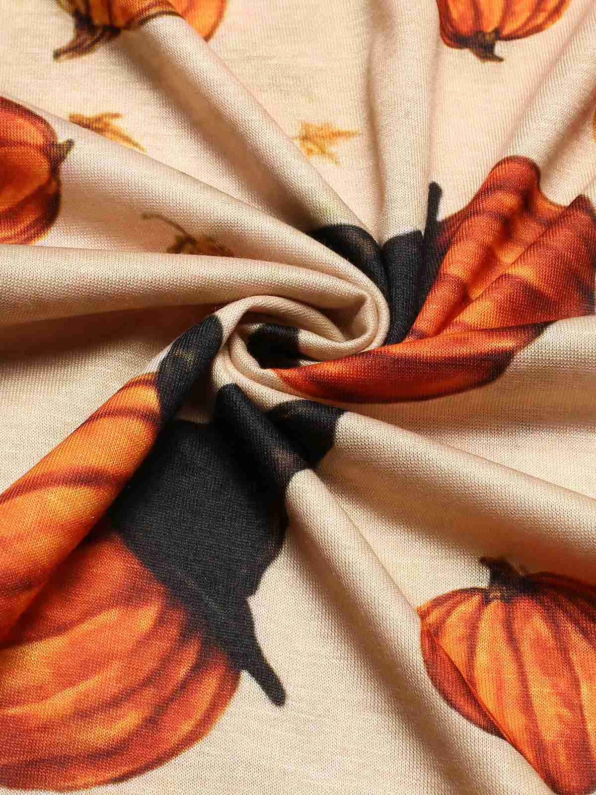 Multicolor 1950s Halloween Pumpkin Patchwork Dress , 4 of 4