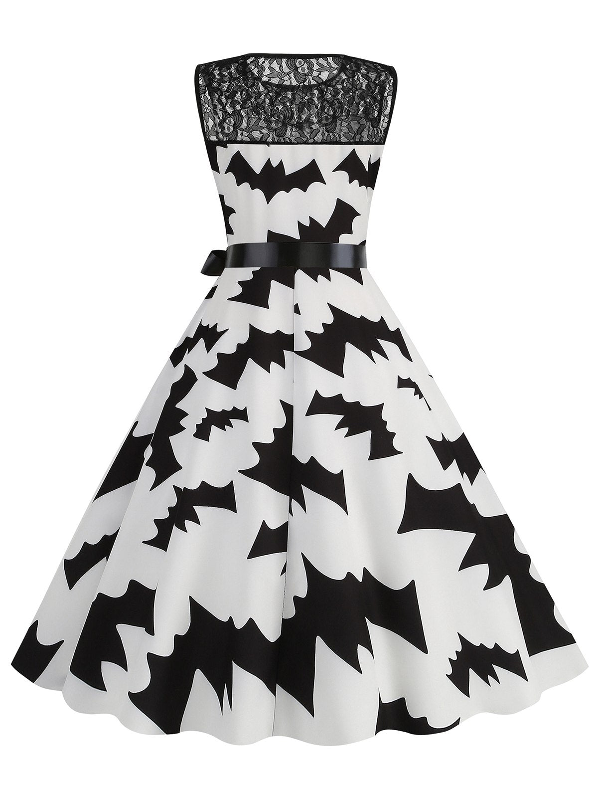 Halloween Lace Patchwork Sleeveless Dress , 7 of 16