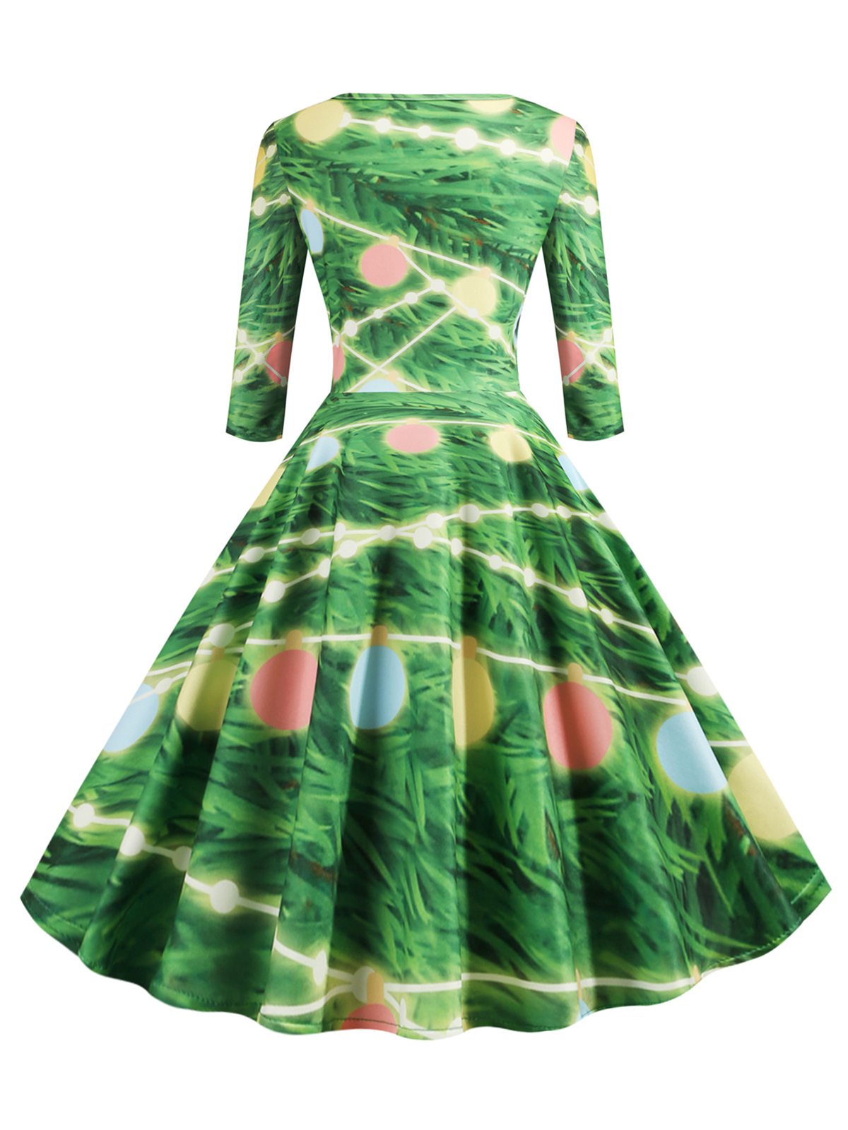 1950s Christmas Crew Neck Half Sleeve Dress, 6 of 6