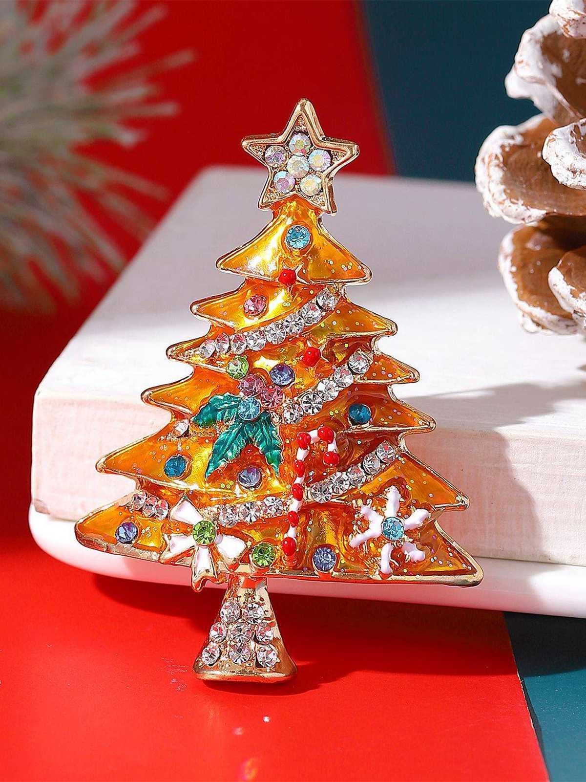 Christmas Tree Star Rhinestones Hairpin , 2 of 4