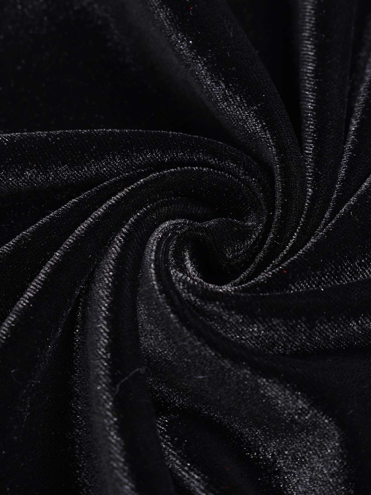 Black 1940s Christmas Elk Plush Velvet Jumpsuit , 7 of 7