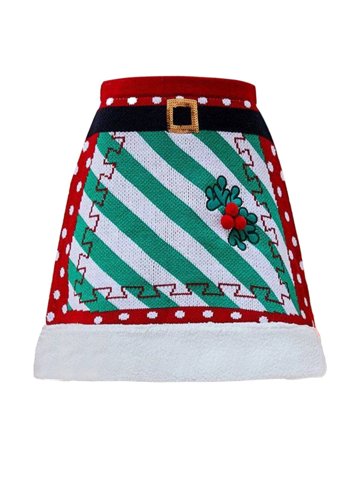 Christmas Polka Dots Knit Skirt, 1 of 10