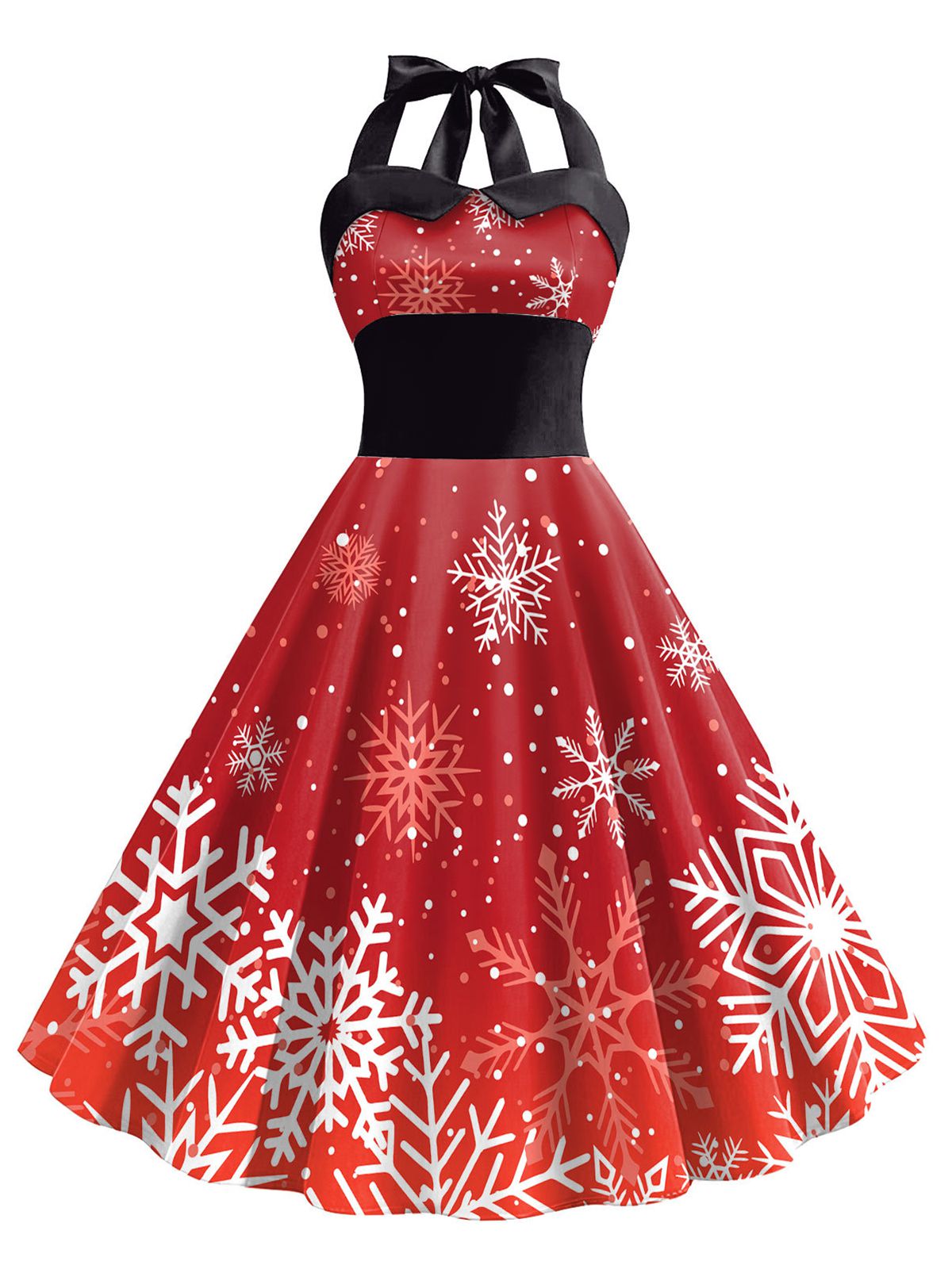 Christmas Snowflake Halter Dress , 1 of 3