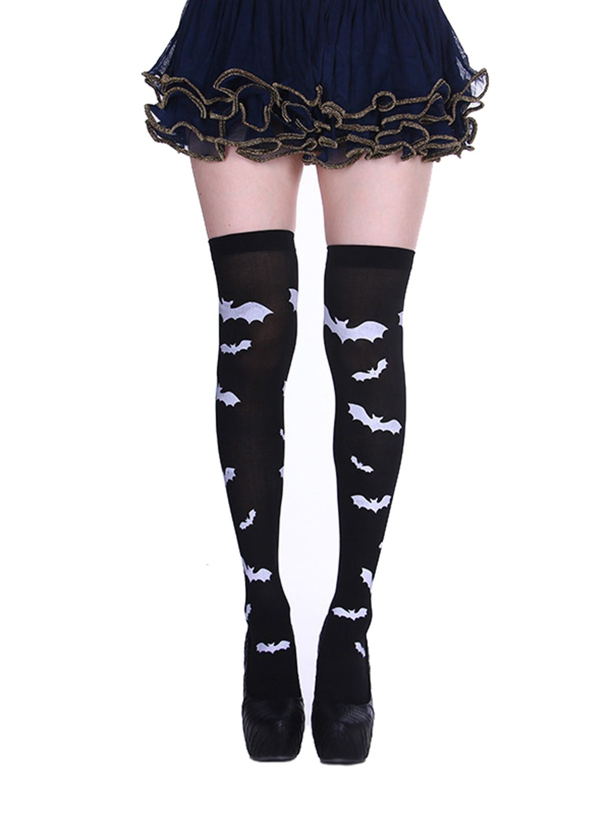 Black Halloween Knee Socks , 1 of 1