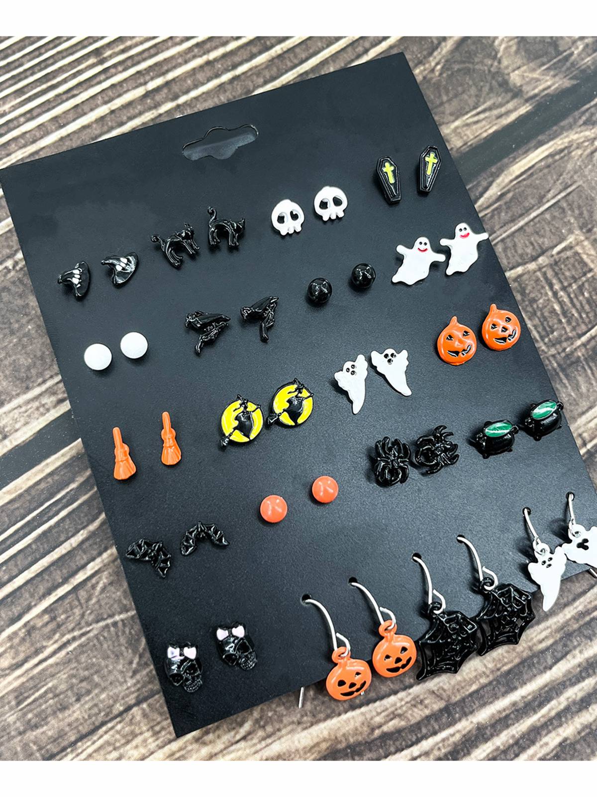 Multicolor Halloween Ghost Pumpkin Earrings, 2 of 2