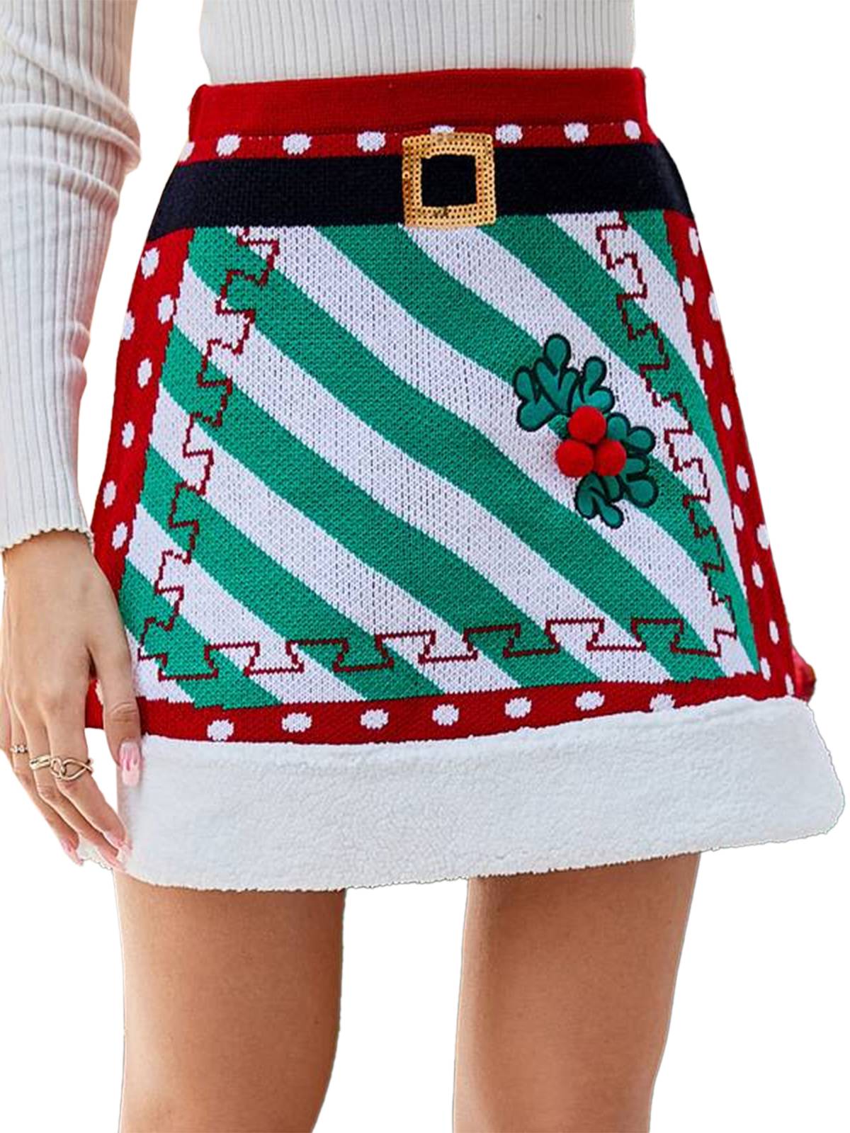 Christmas Polka Dots Knit Skirt, 7 of 10
