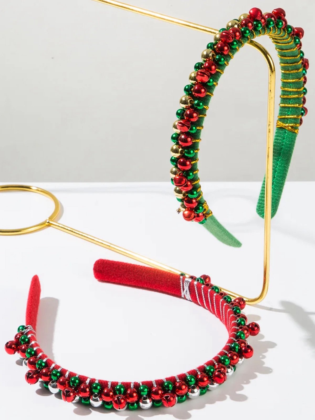 Christmas Colored Bell Beads Headband , 5 of 9