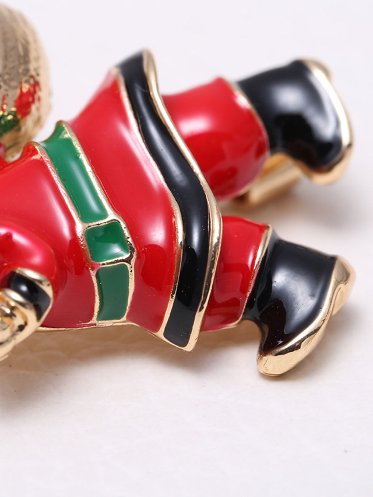 Christmas Santa Claus Rhinestone Brooch, 2 of 3