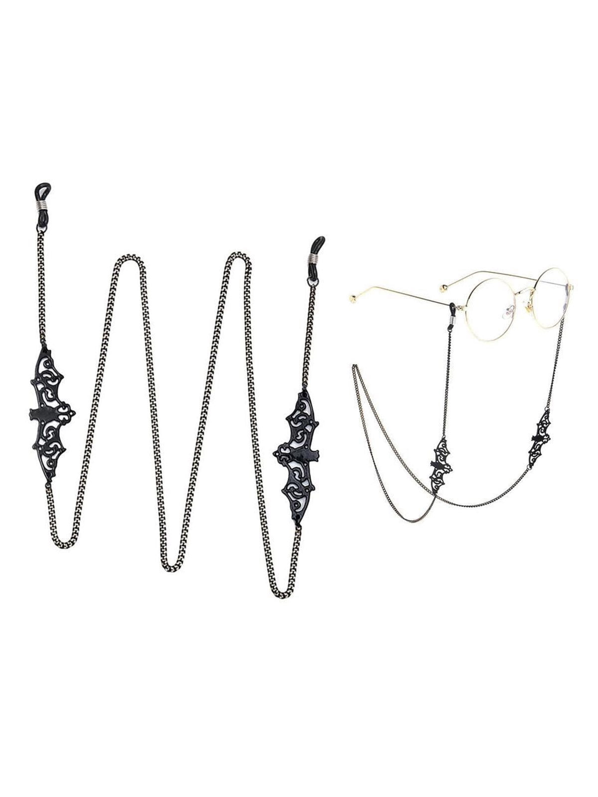 Black Vintage Halloween Glasses Chain Black, 7 of 10