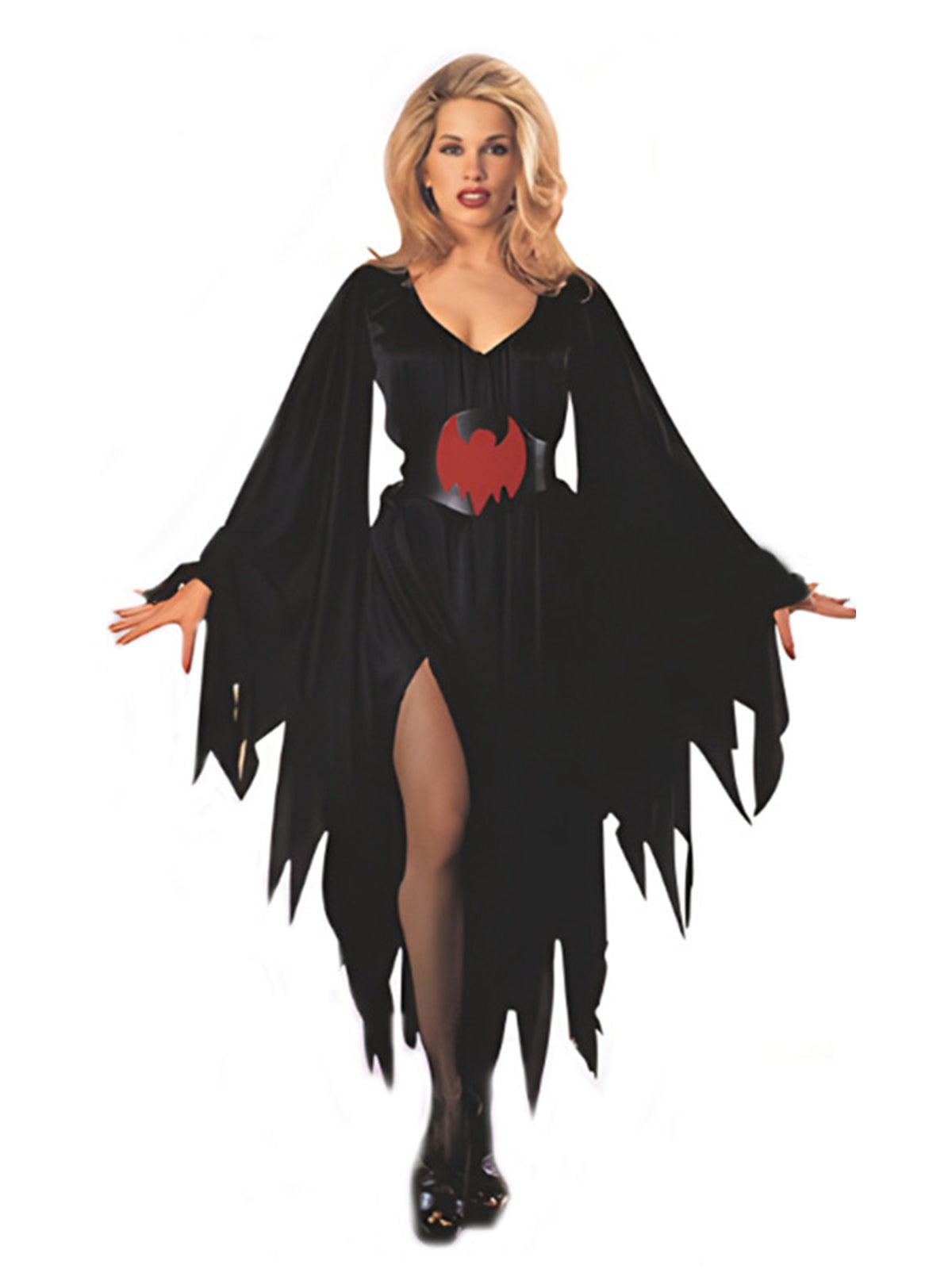 Black Halloween Bat Irregular Hem Dress, 1 of 1