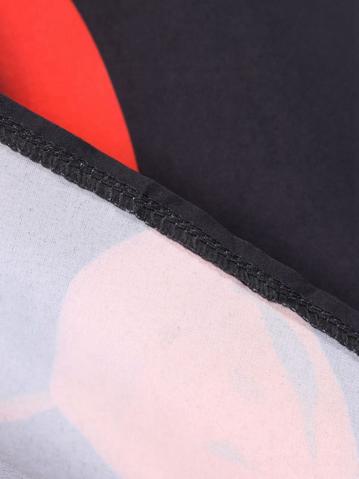 Black 1950s Halloween Lace Sleeves Patchwork Dress Black / S, 4 of 4