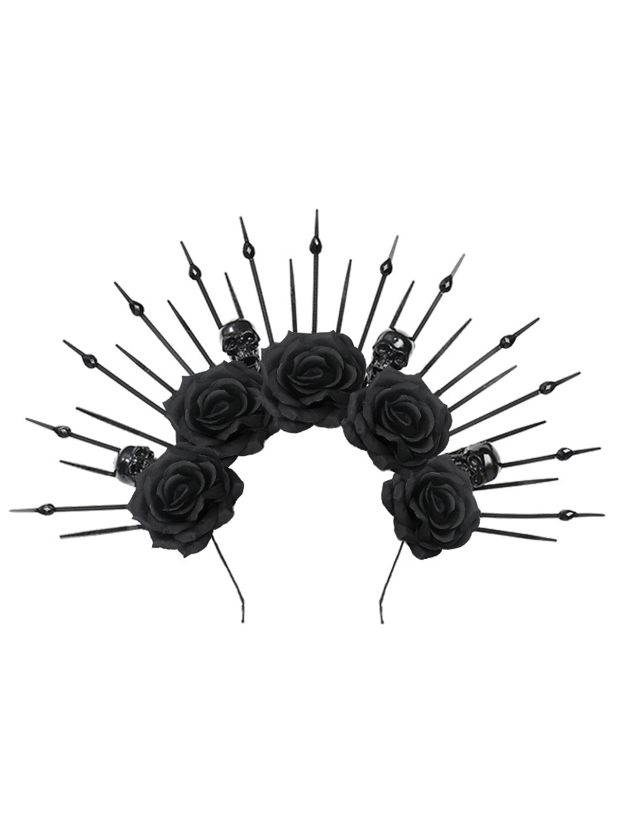 Black Skeleton & Rose Headwear, 1 of 3