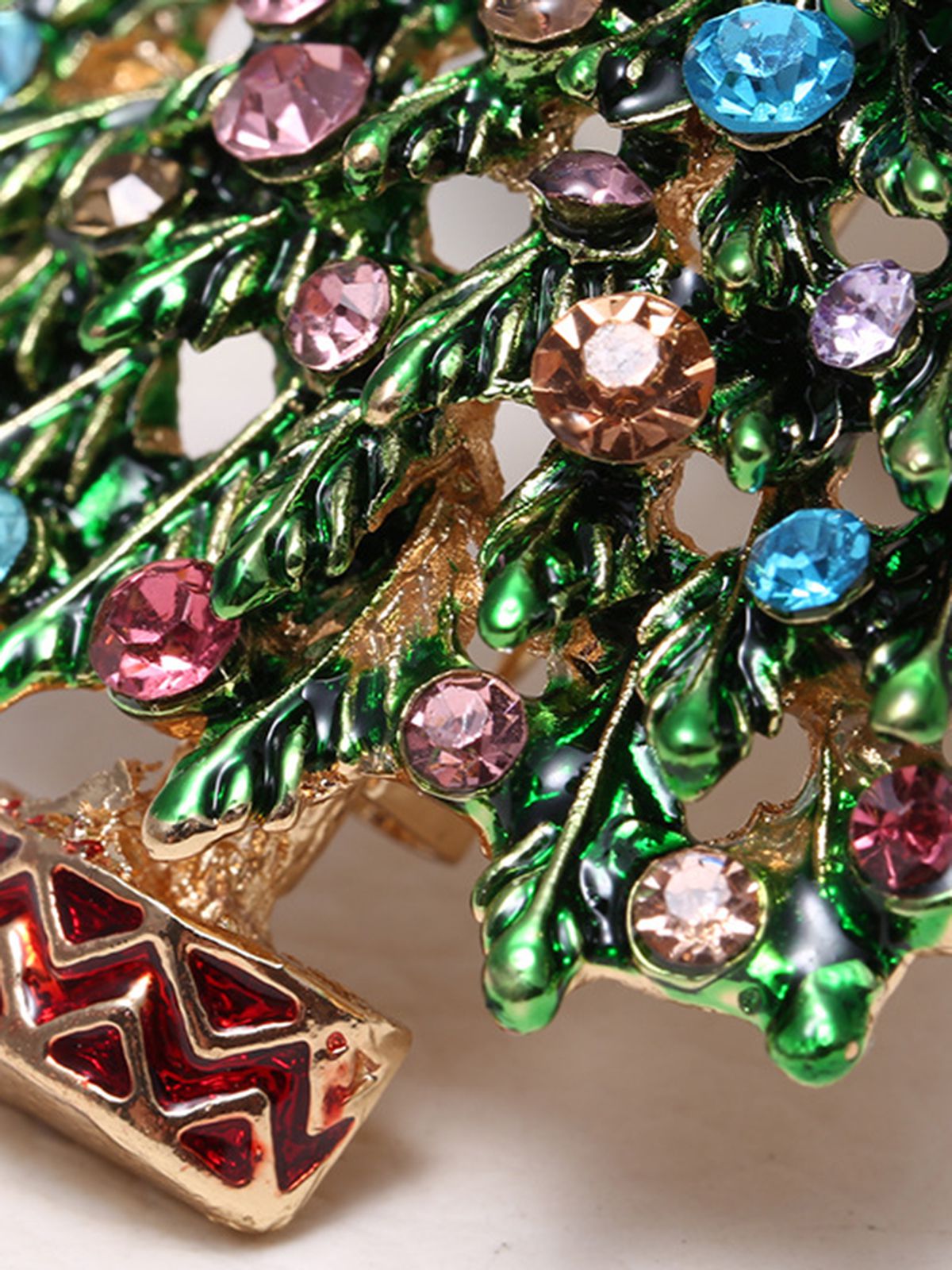 Christmas Trees Rhinestone Brooch, 2 of 3