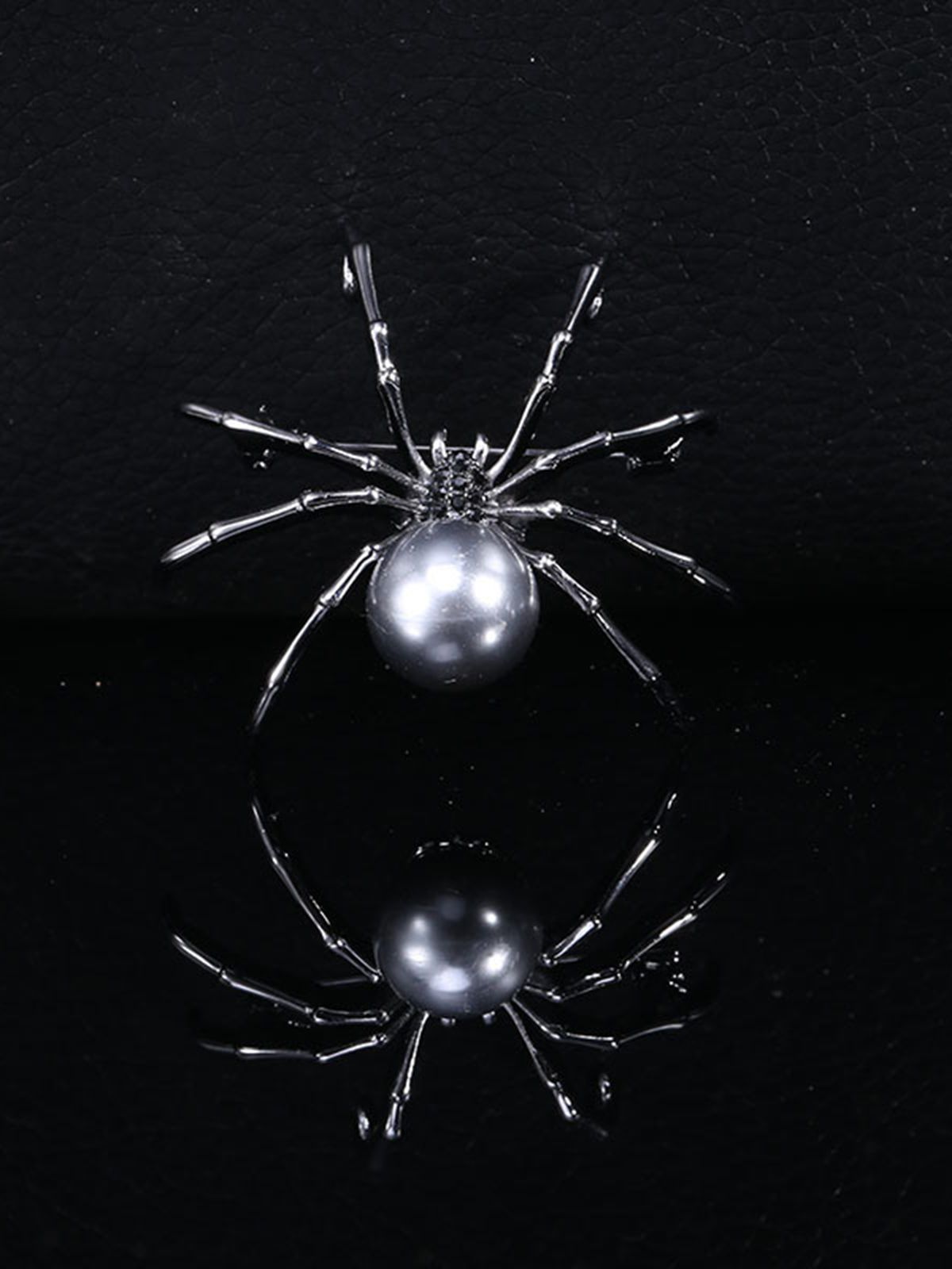 Halloween Silver Spider Pearl Brooch, 4 of 7