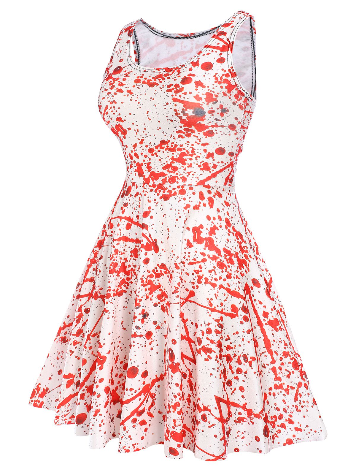 Strap Halloween Blood Print Sleeveless Dress, 2 of 4