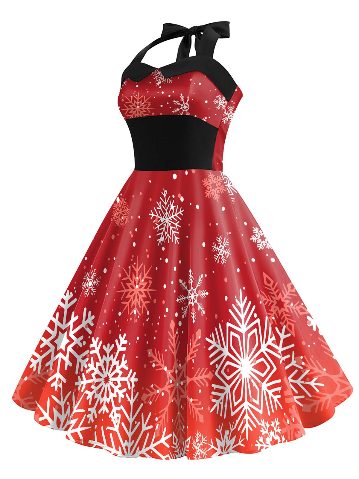 Christmas Snowflake Halter Dress , 2 of 3