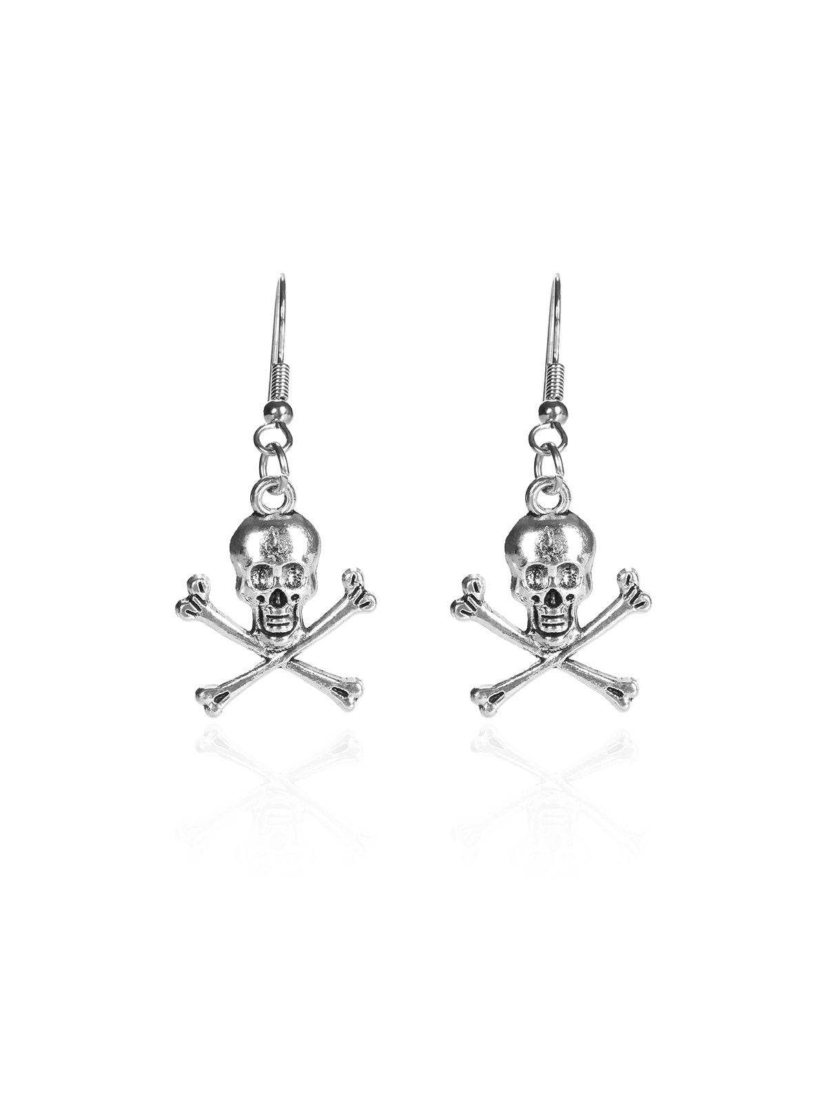 Silver Halloween Alloy Skull Earrings , 1 of 1