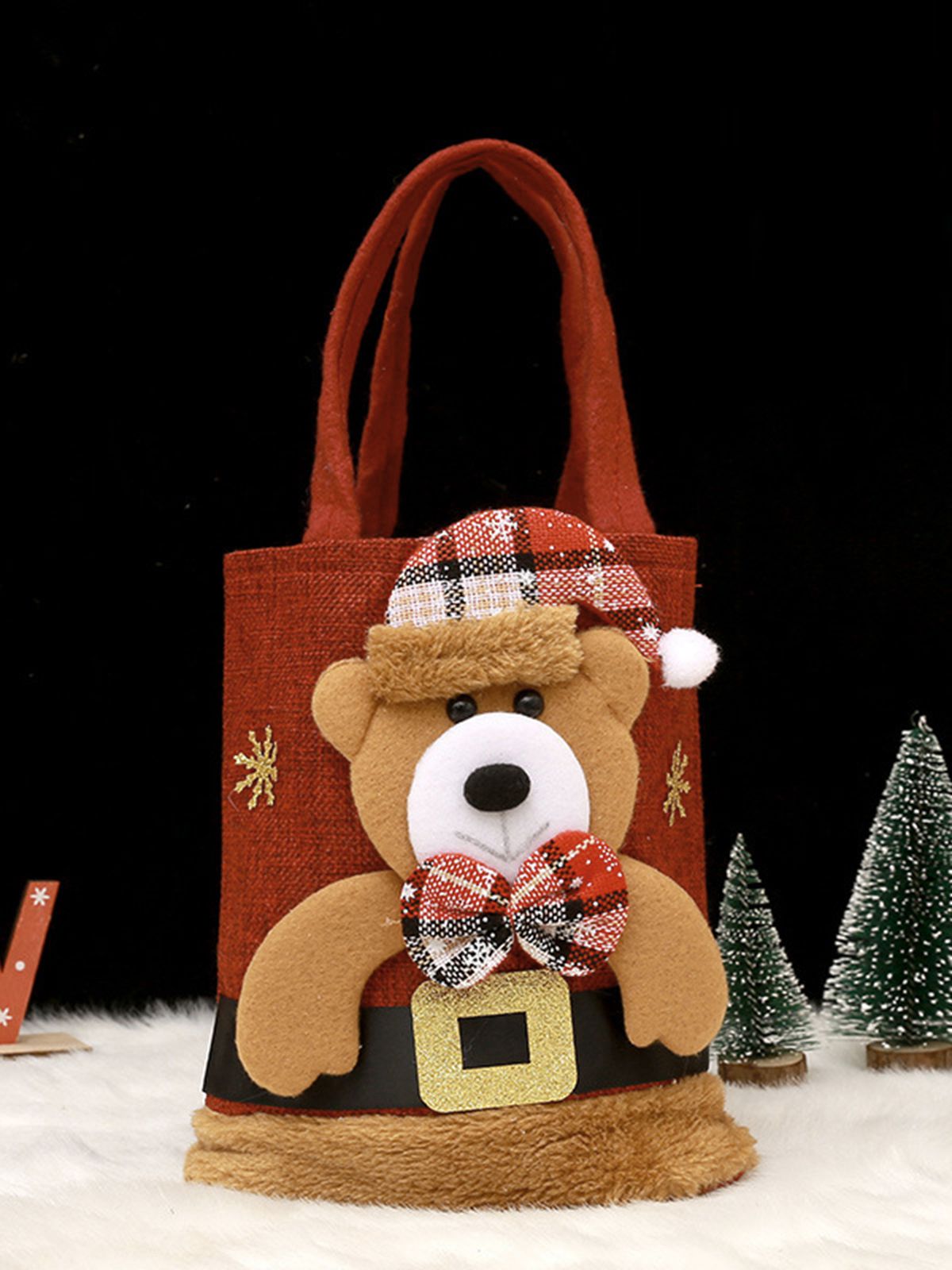 Red Christmas 3D Gift Candy Handbag Santa Claus, 14 of 14
