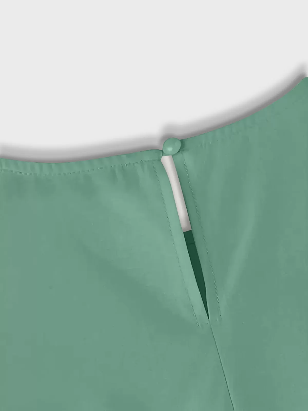 Solid Ruffles Round Neck Flounce Sleeve Blouse, 4 of 5