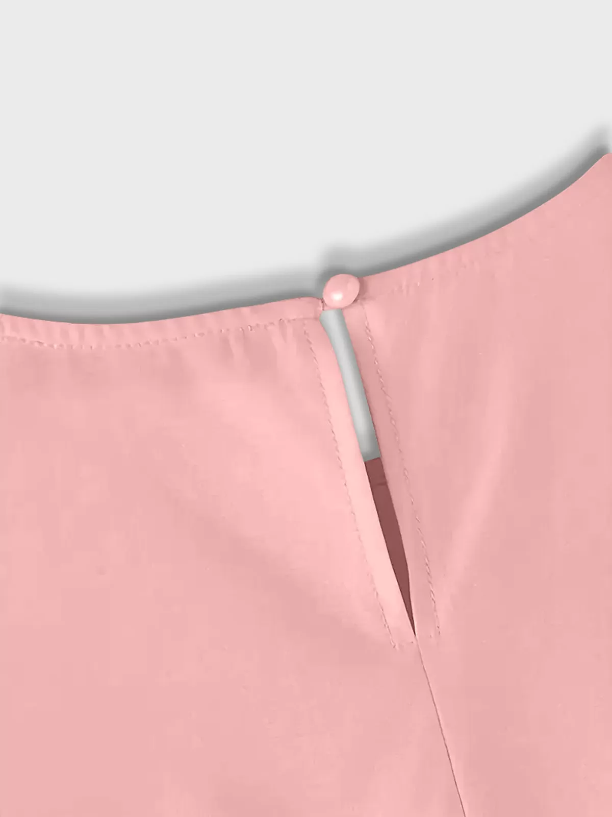 Solid Ruffles Round Neck Flounce Sleeve Blouse, 4 of 5