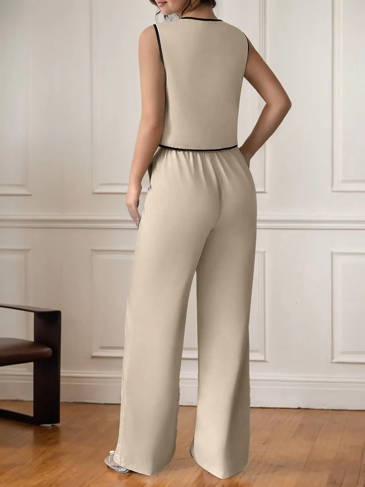 Solid Bow Tank & Solid Palazzo Pants, 2 of 4