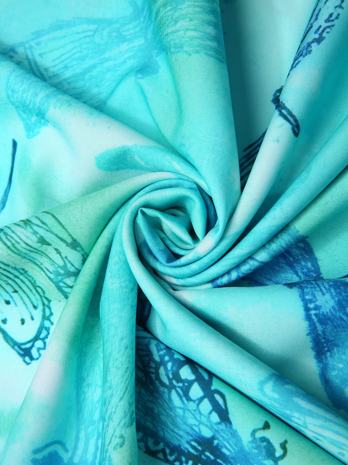 Dragonfly Floral  Regular Short Sleeve Blouse & Solid Pants, 10 of 10