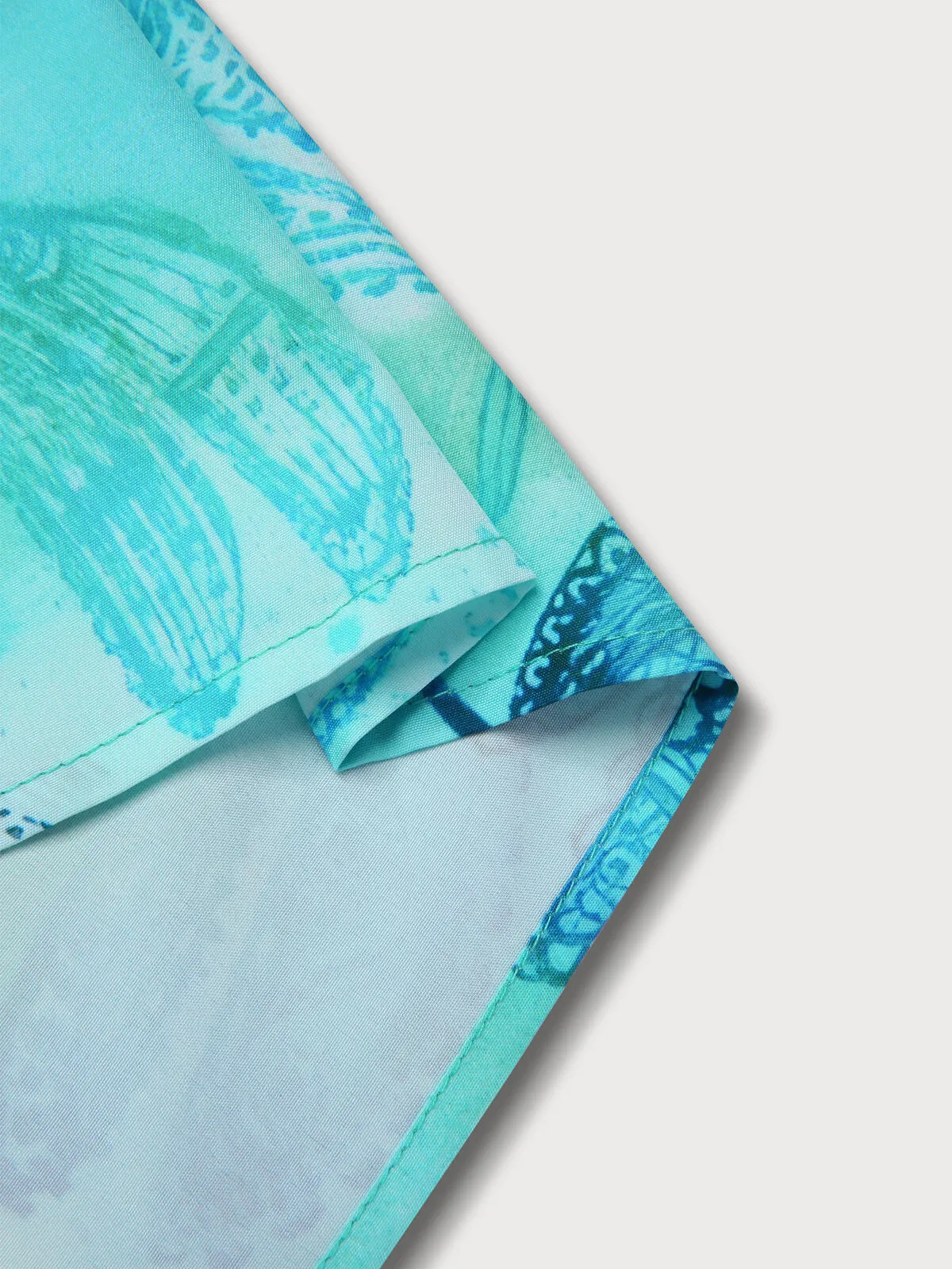 Dragonfly Floral  Regular Short Sleeve Blouse & Solid Pants, 7 of 10