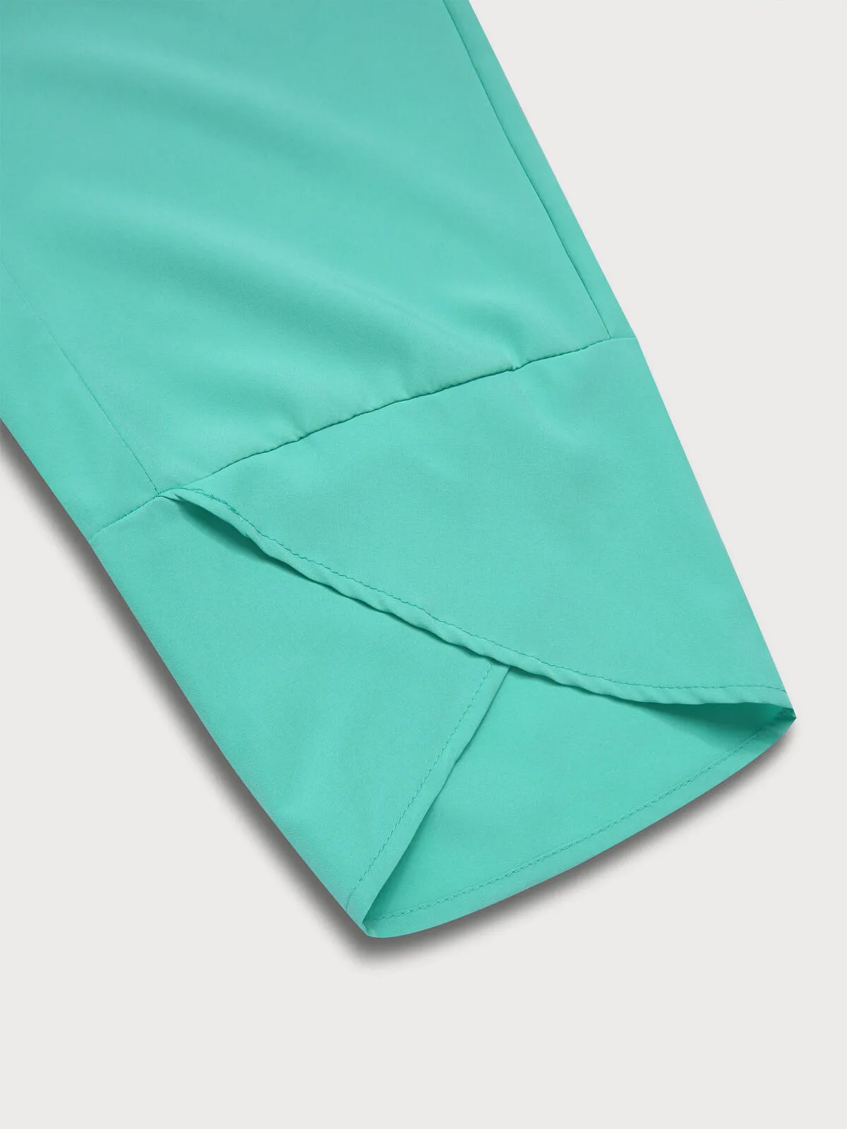 Dragonfly Floral  Regular Short Sleeve Blouse & Solid Pants, 9 of 10