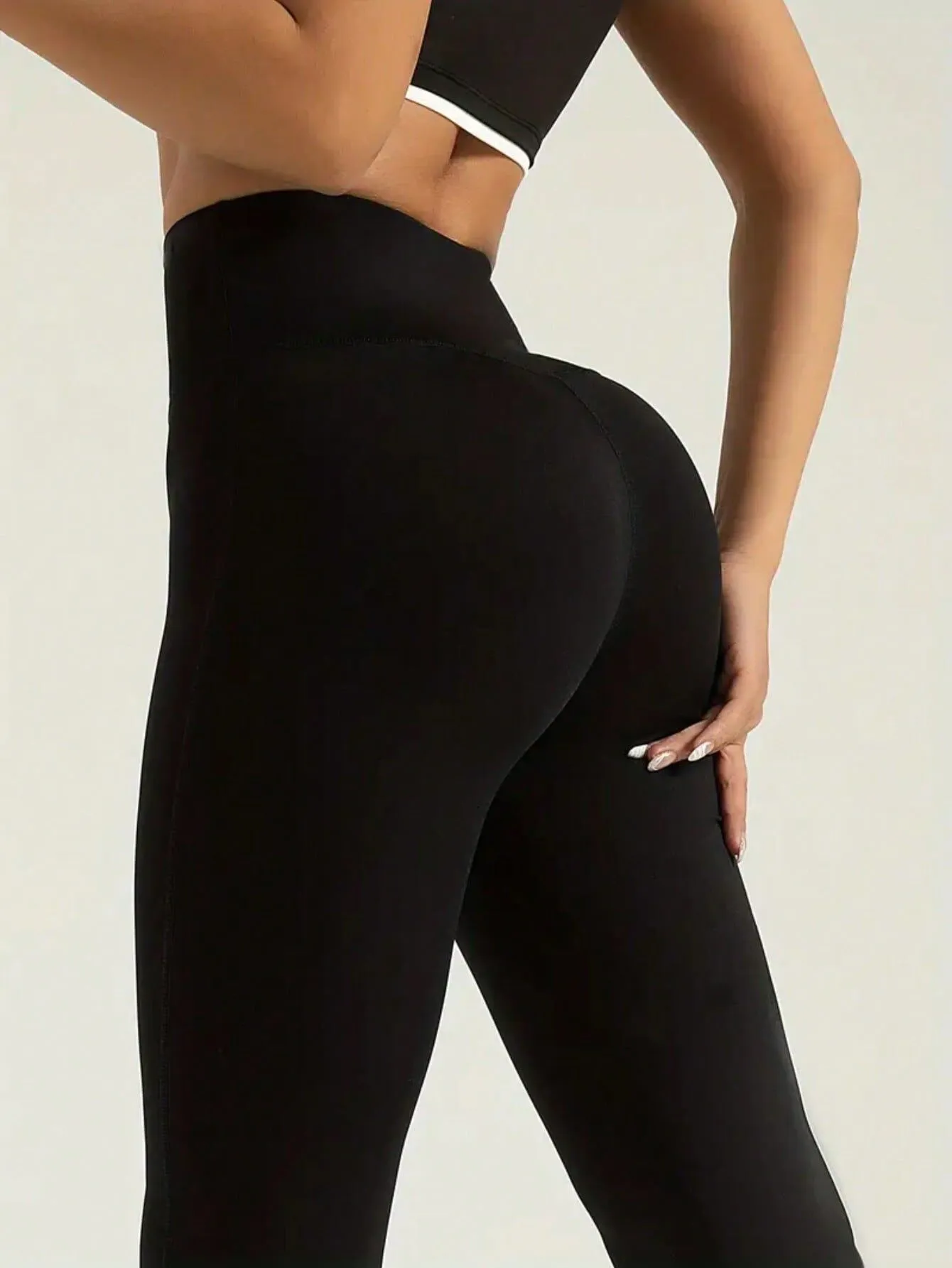 Solid High Rise Pants, 3 of 5