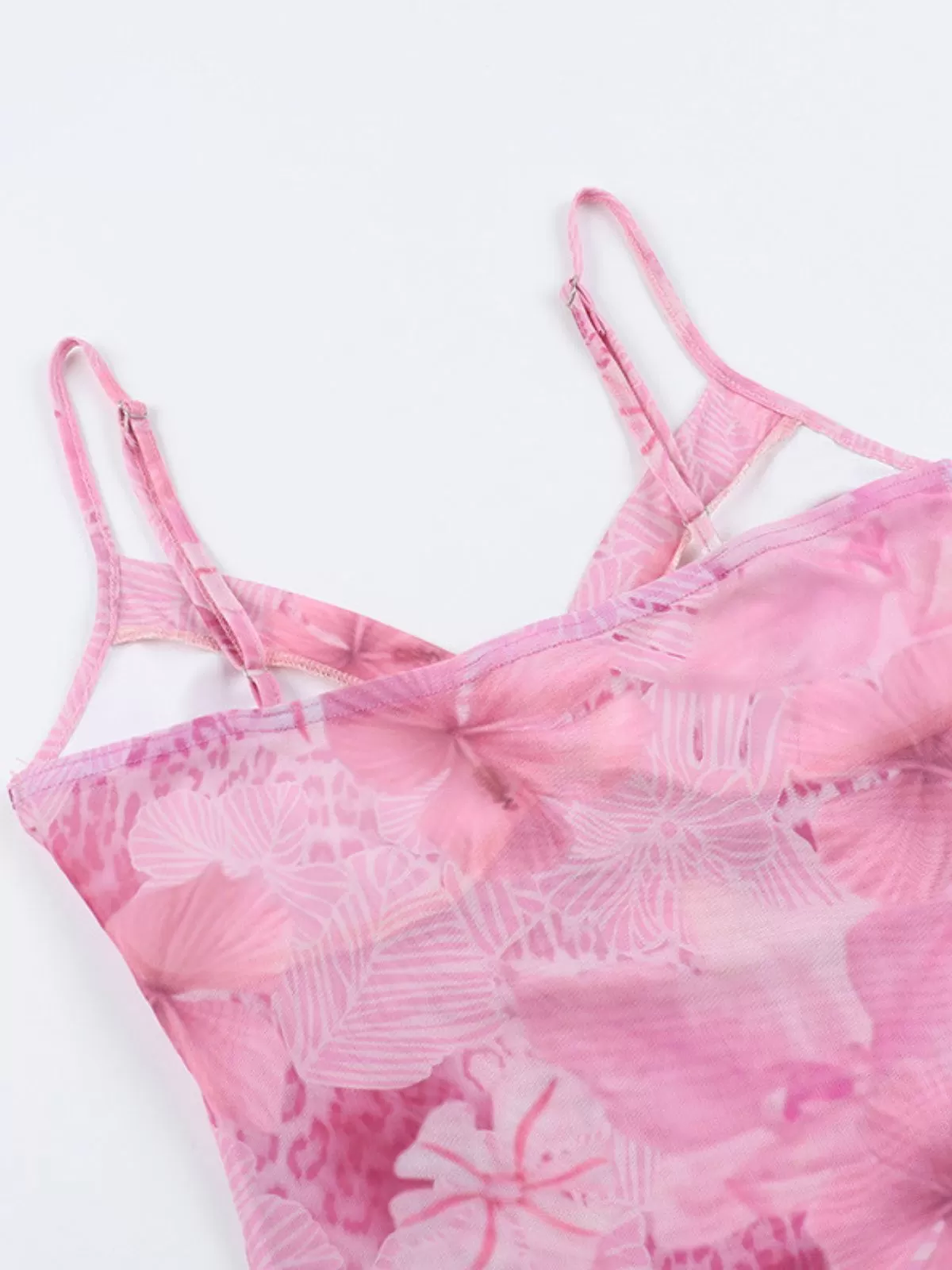 Floral Cut Out Spaghetti Strap Cami, 6 of 10