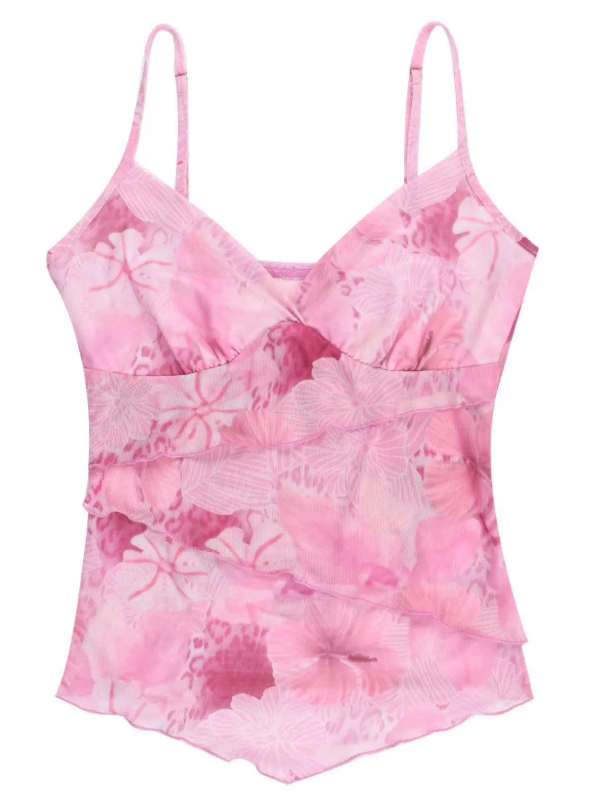 Floral Cut Out Spaghetti Strap Cami, 7 of 10