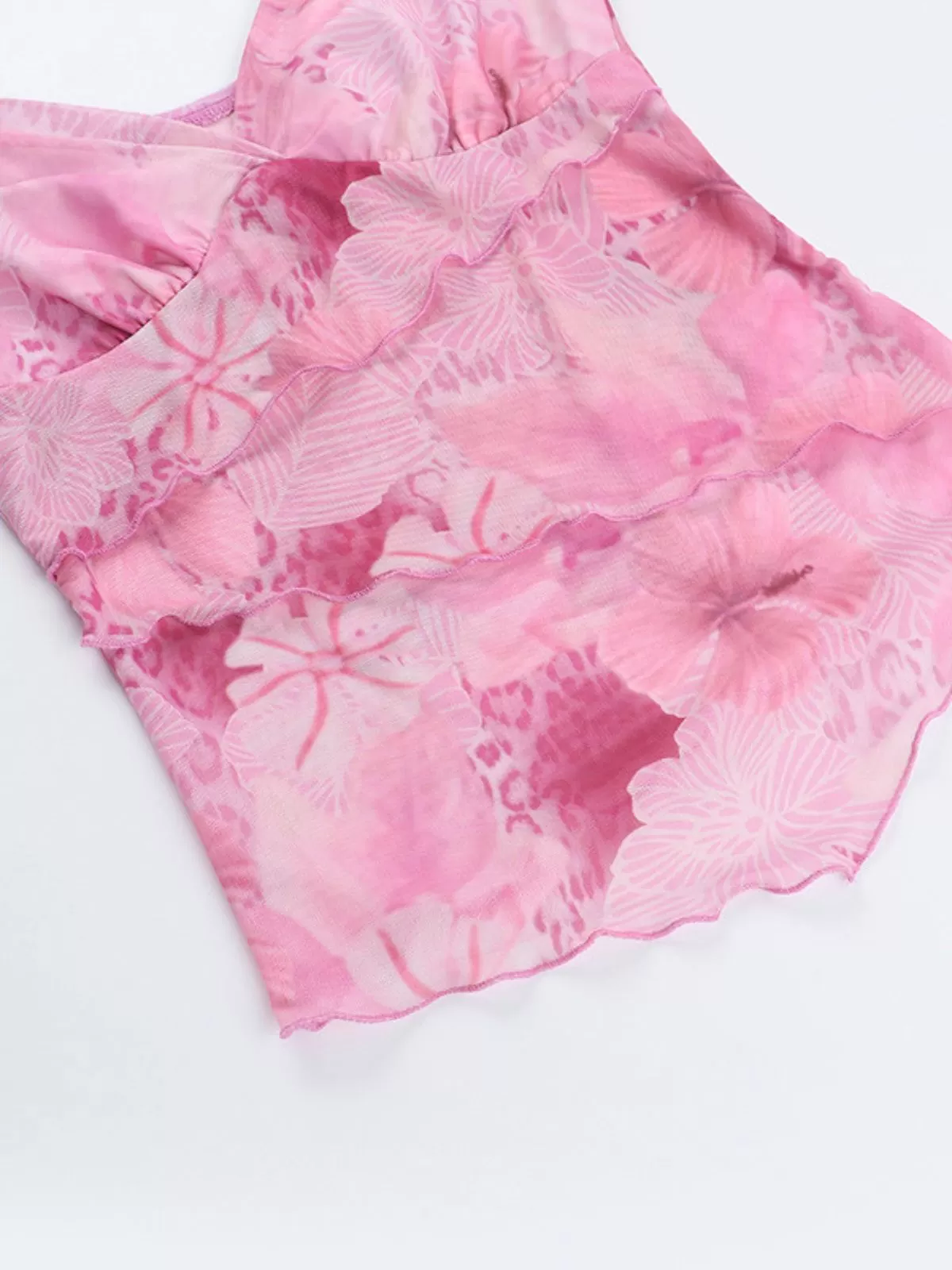 Floral Cut Out Spaghetti Strap Cami, 8 of 10