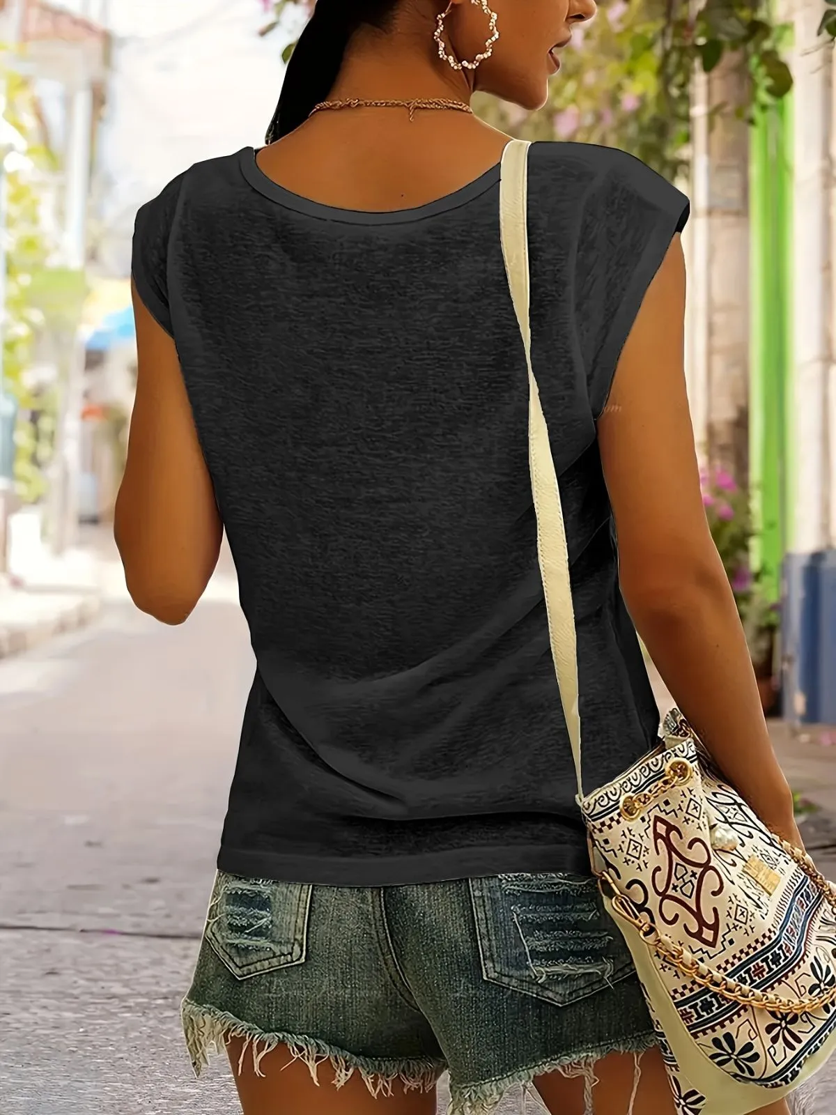 Let Them with Heart Graphic V-neck Tank, 2 of 2