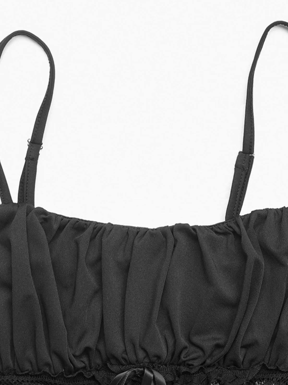 Solid Lace-up Spaghetti Strap Cami, 8 of 10