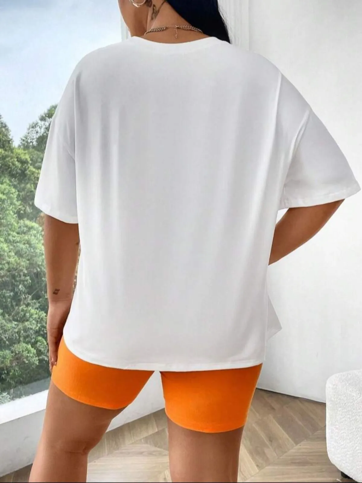 Plus Size All Natural Simply Thick Graphic Playful Two-Piece Set, 2 of 4