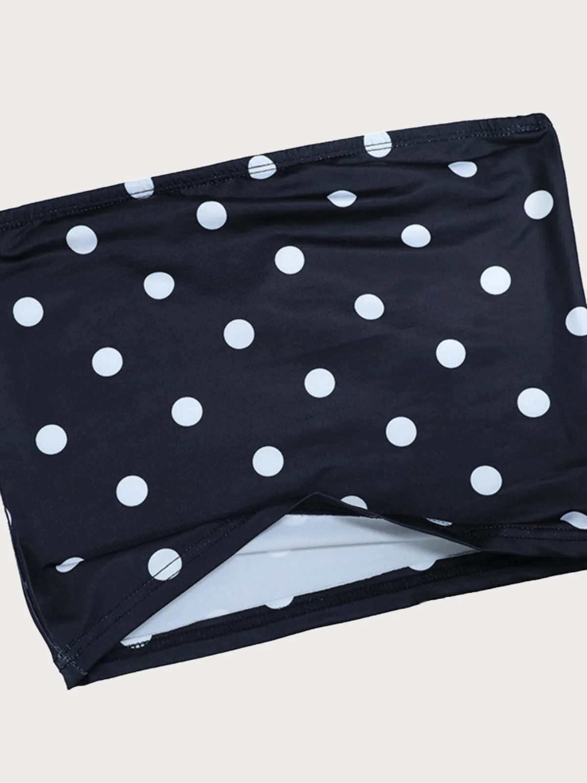 Polka Dots Retro Strapless Bandeau & Polka Dots BOdycon Skirt, 6 of 8