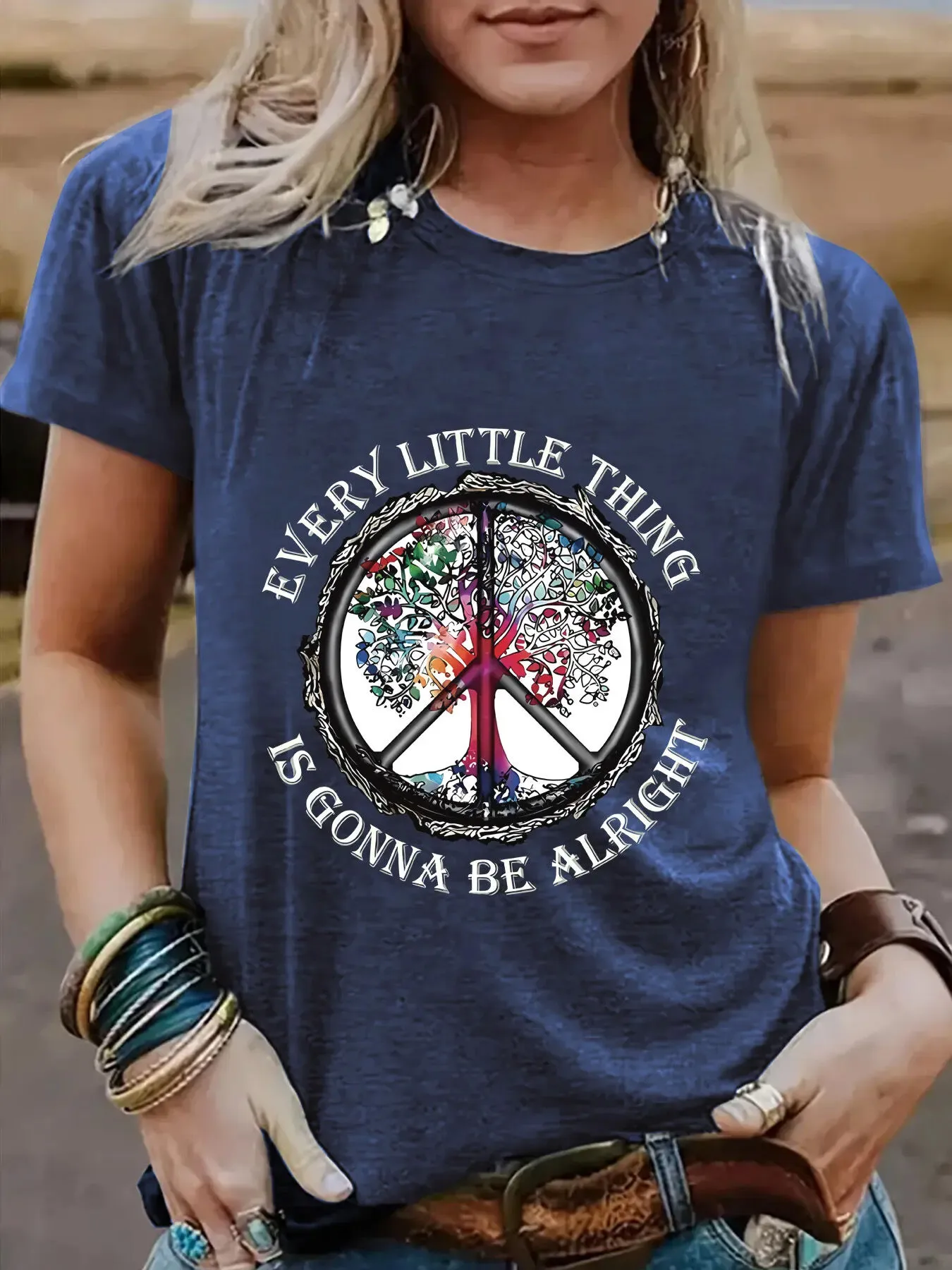 Plants Heat Transfer Round Neck T-shirt, 1 of 2