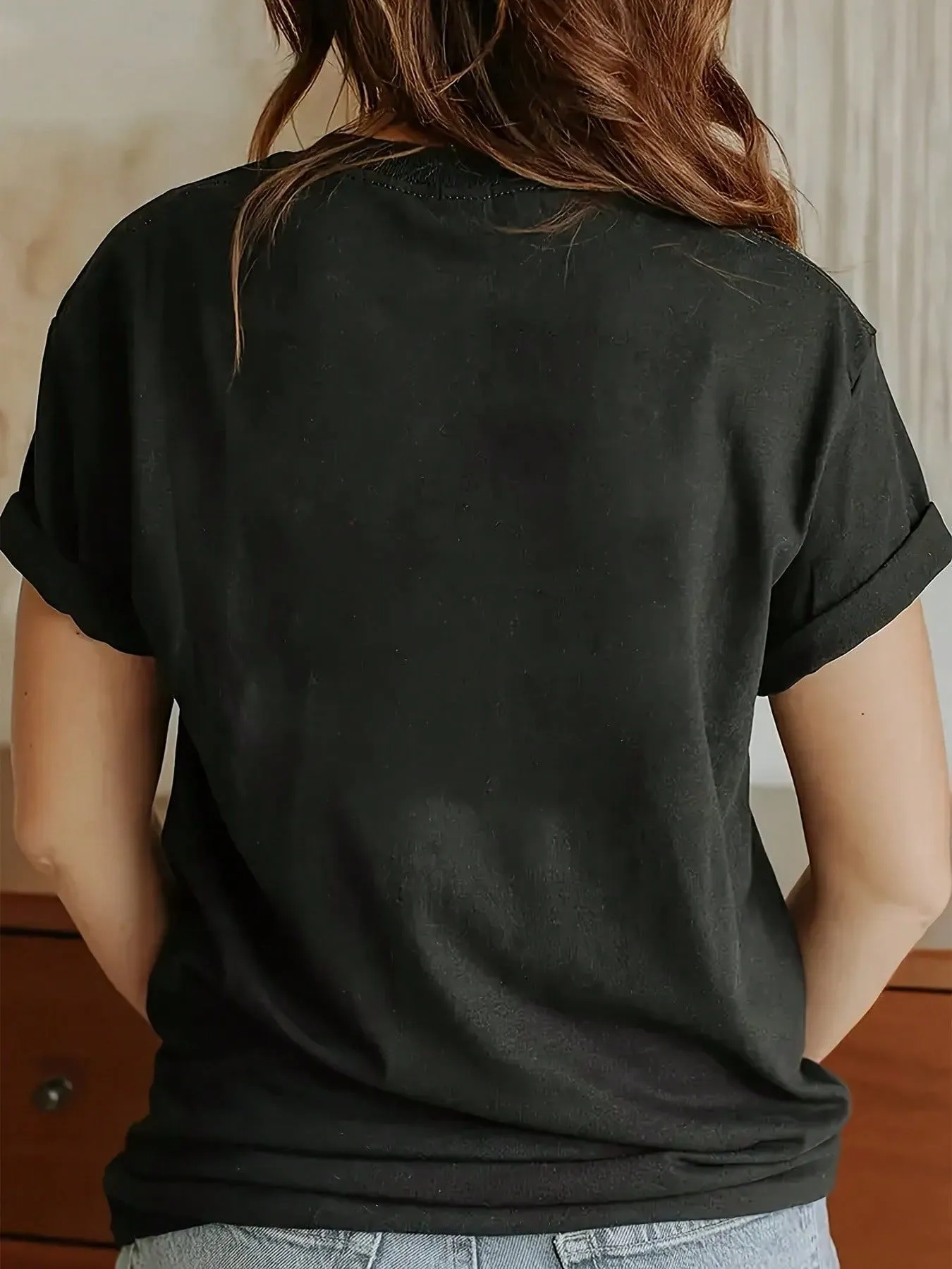 Slogan I Love My Job Figure Graphic Round Neck T-shirt, 2 of 5