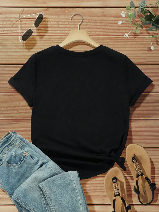 Letter Breast Cancer Awareness Day Hope Round Neck T-shirt, 2 of 5