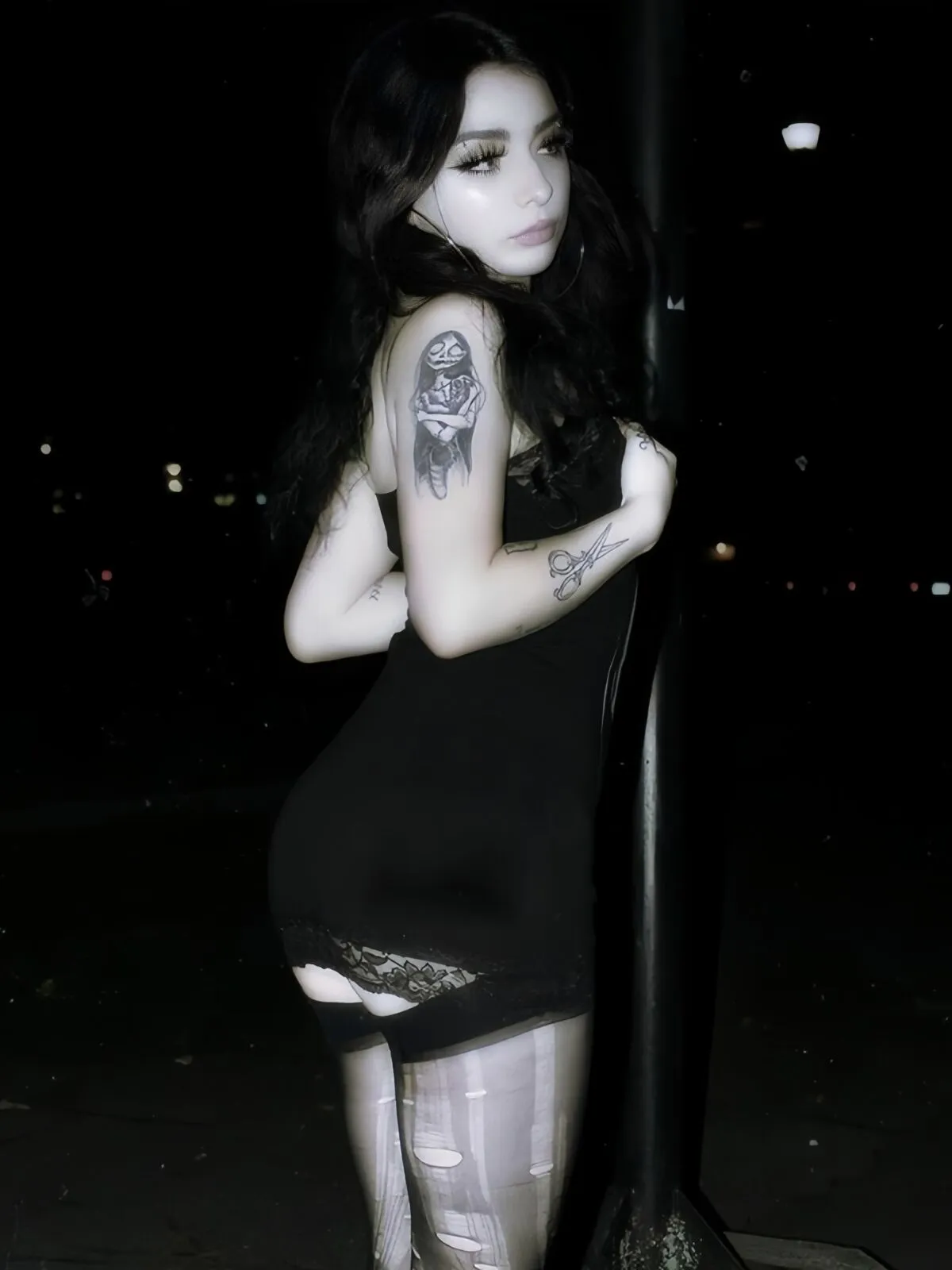 Skeleton Dark Style Halloween Lace Spaghetti Strap Fitted Dress, 1 of 13