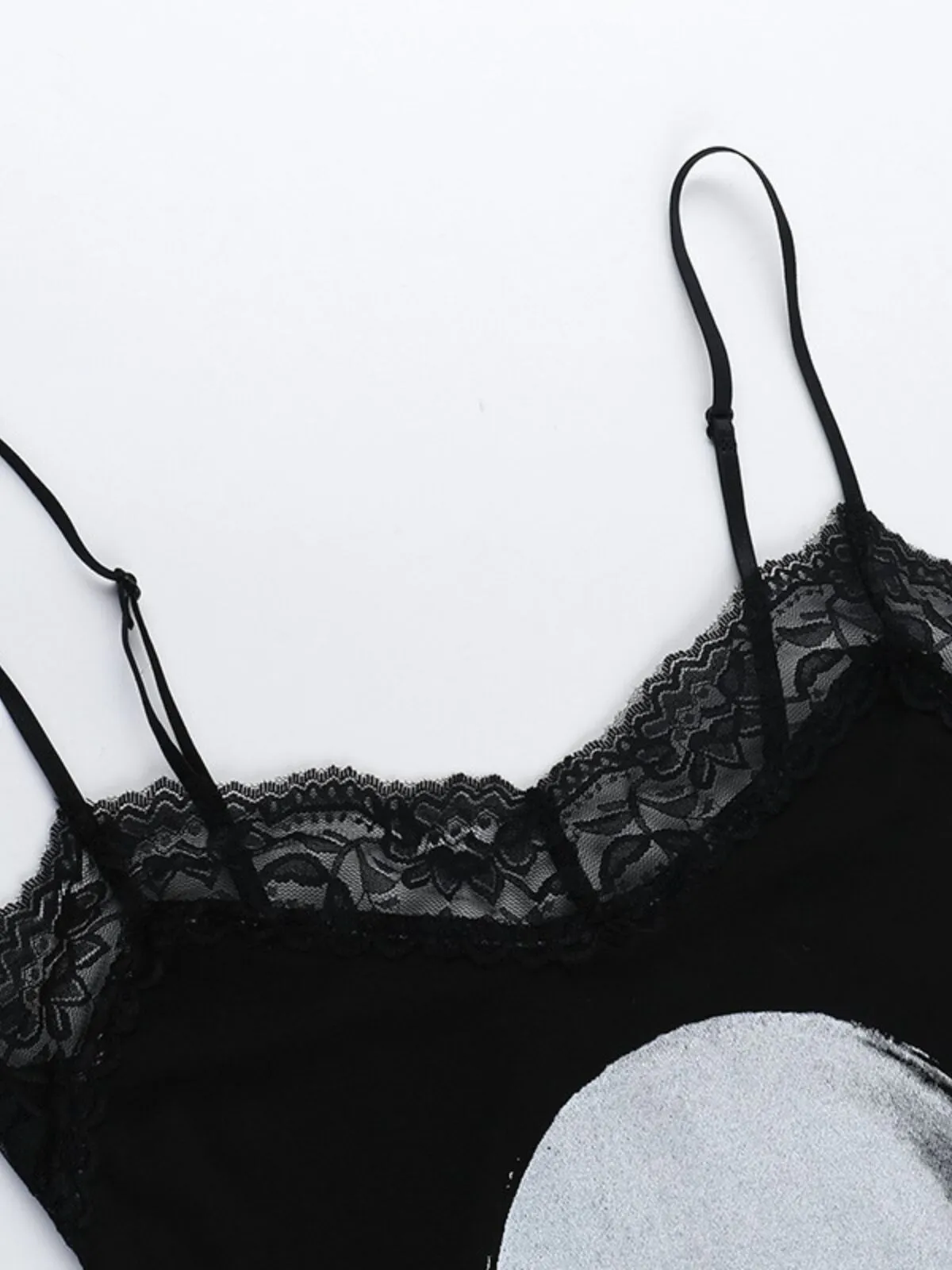 Skeleton Dark Style Halloween Lace Spaghetti Strap Fitted Dress, 10 of 13