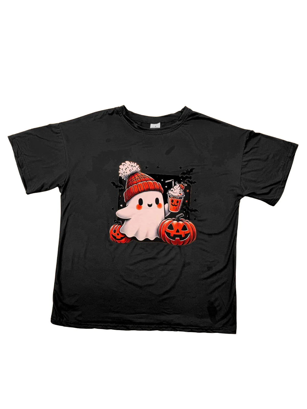 Funny Pumpkin Printed Round Neck Halloween T-shirt, 1 of 2