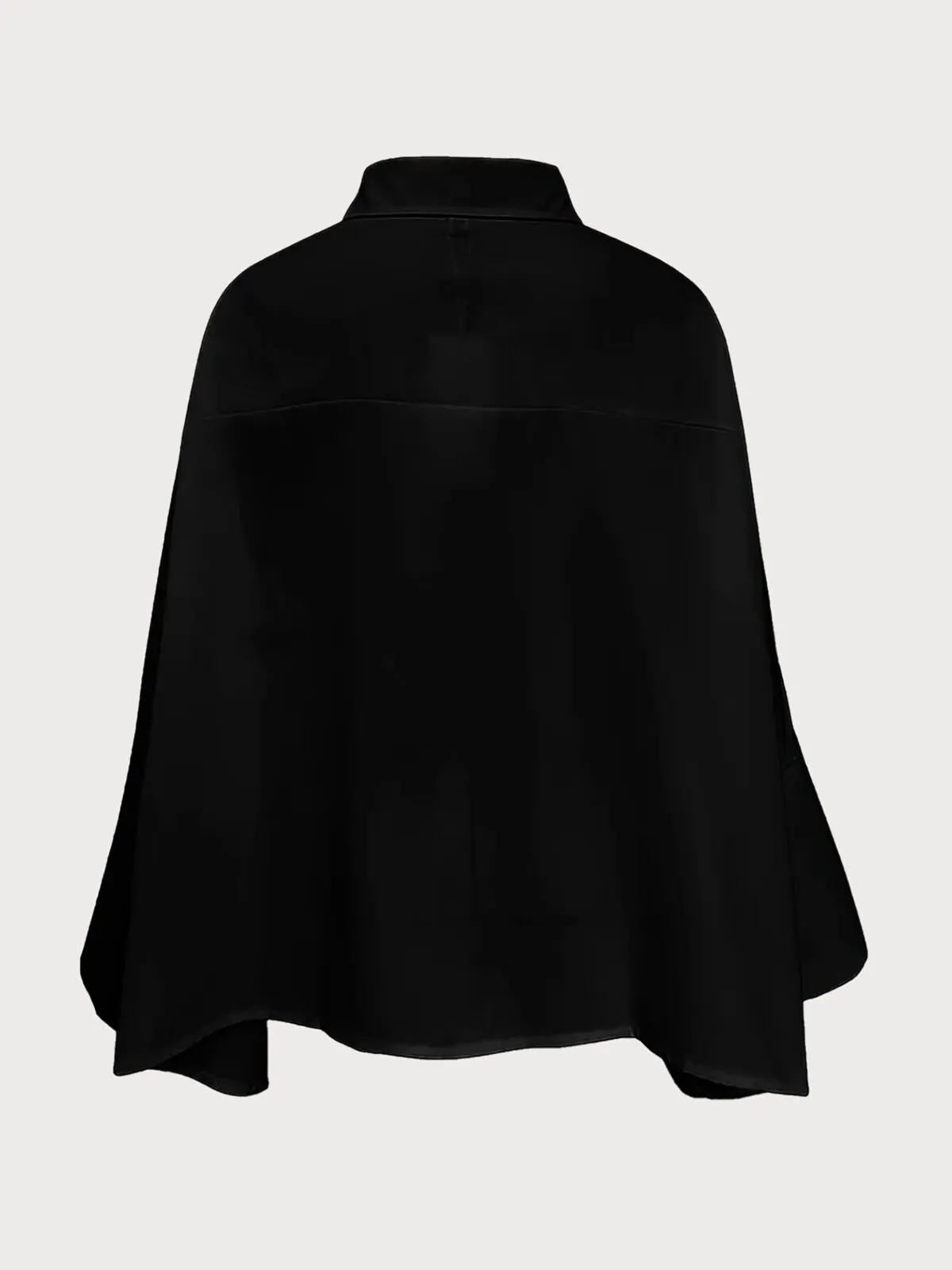 Solid Lapel Drop Shoulder Loose and Simple Blouse Oversized Versatile Commuting, 3 of 3